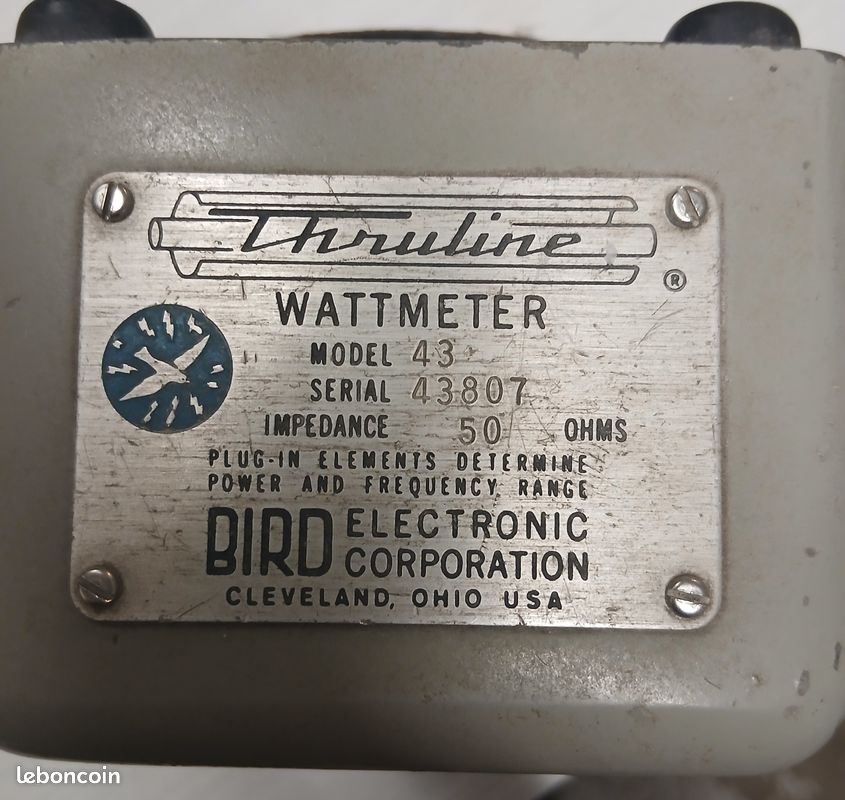 Wattmètre Bird 43 Thruline HF Occasion Universel Fonctionnel