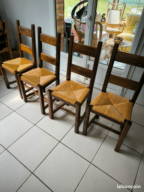 Chaises en orme massif et Living mobilier de france (image 1)
