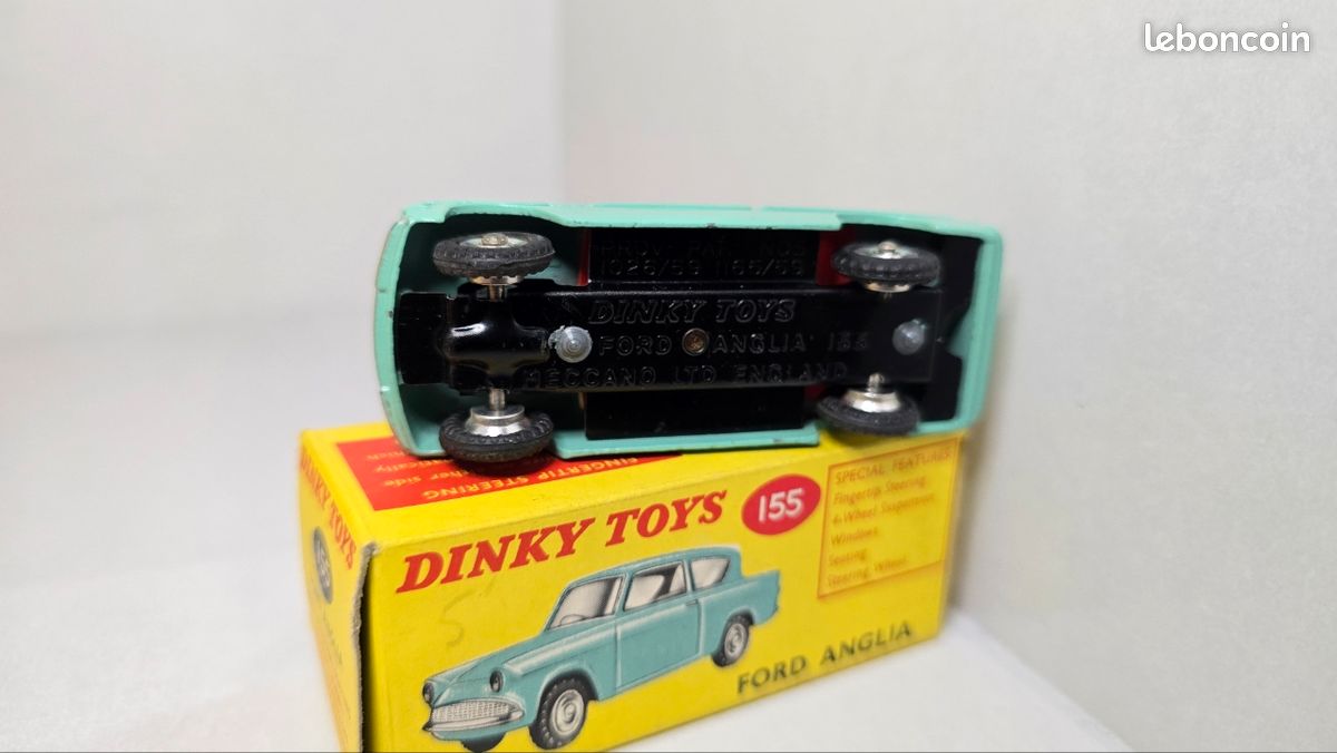 Dinky Toys 155 Ford Anglia - Vert, Boîte D'Origine (OLD SHOP STOCK)
