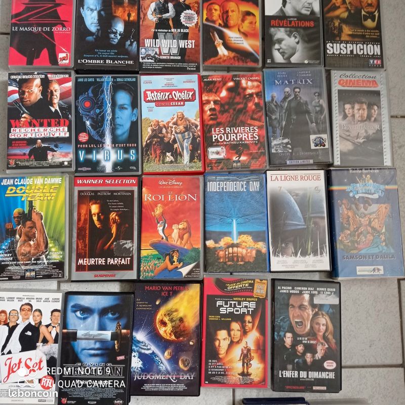 Lot de 140 cassettes vidéo, VHS années 80 et 90 (image 12)