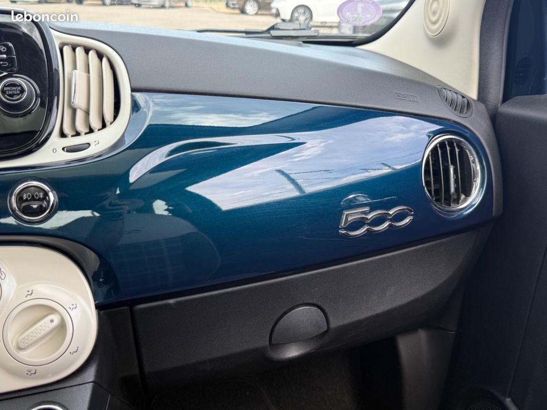 Fiat 500 1.2 70 lounge / distribution neuve / clim / toit panoramique / radars de recule / vitre electrique (image 19)