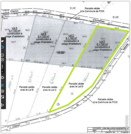 Terrain 1302m² secteur capitany