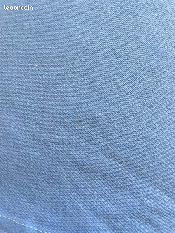Haut Manches 3/4 Hannah Sky – Bleu Ciel, Motif Lèvres Carrées, Taille L (USA)