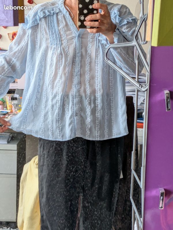 Blouse chemisier dentelle NAF NAF (image 3)