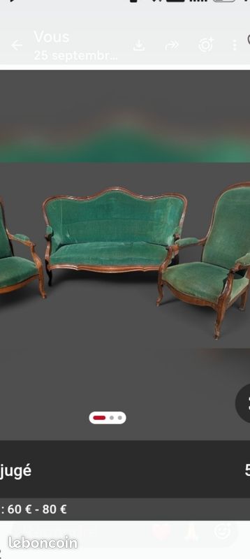 Banquette voltaire ( fin 19 e) (image 1)
