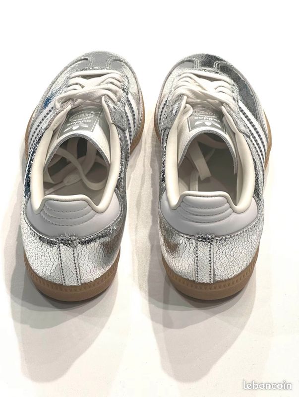 Adidas Samba OG Argent Métallisé Craquelé (image 2)