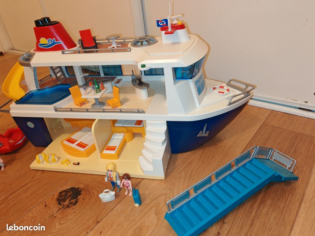 Accessoire Playmobil – Toilettes WC Bleu Pour Bateau De Croisière – Pièce Détachée 6978