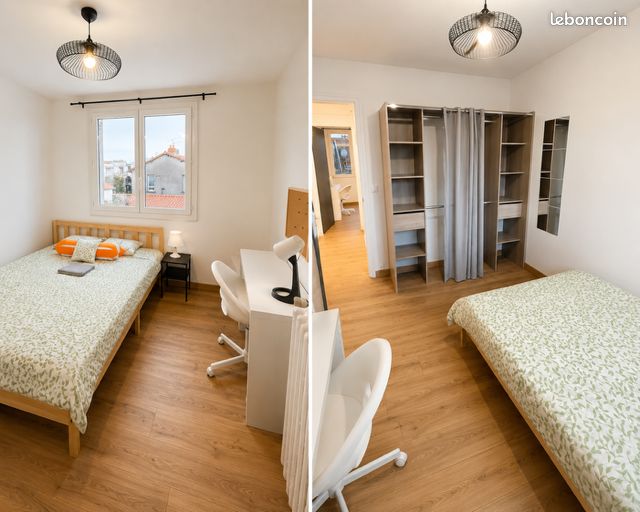 Chambre meublée en colocation bail individuel - Charges comprises – Vallières (image 1)
