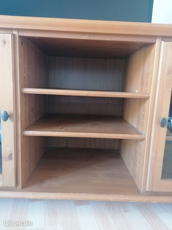 Meuble bois tv et vaisselle (image 3)
