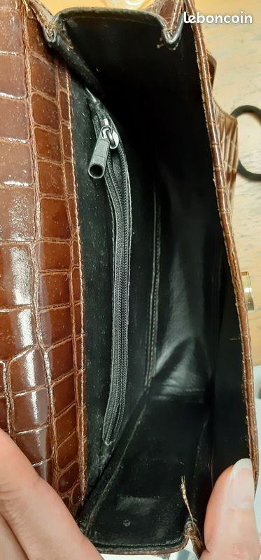 Sac à Main CACTUS Vintage En Cuir – Marron – Style Main/épaule – Occasion Authentique