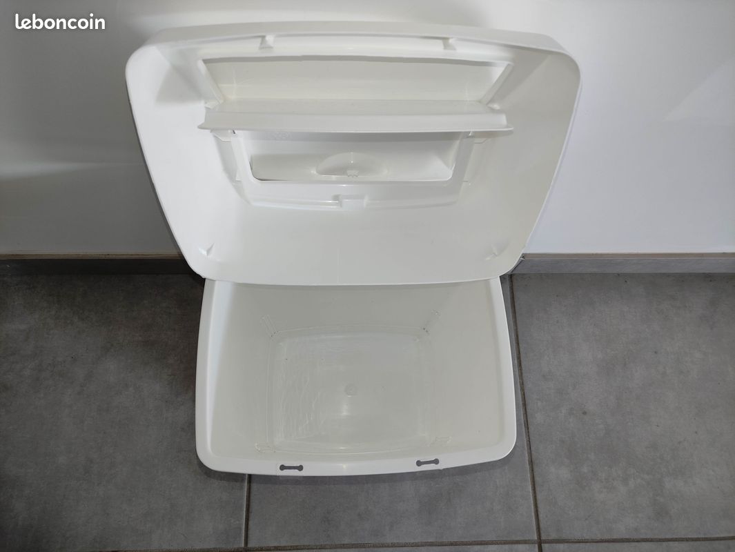 Poubelle Curver en PVC blanc en TBE (image 3)