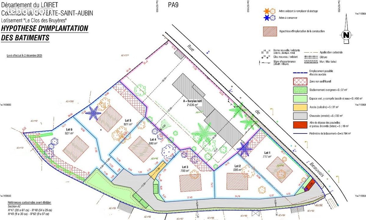 Terrain 921 m² LA FERTE SAINT AUBIN · à La Ferté-Saint-Aubin · 120 000 €
