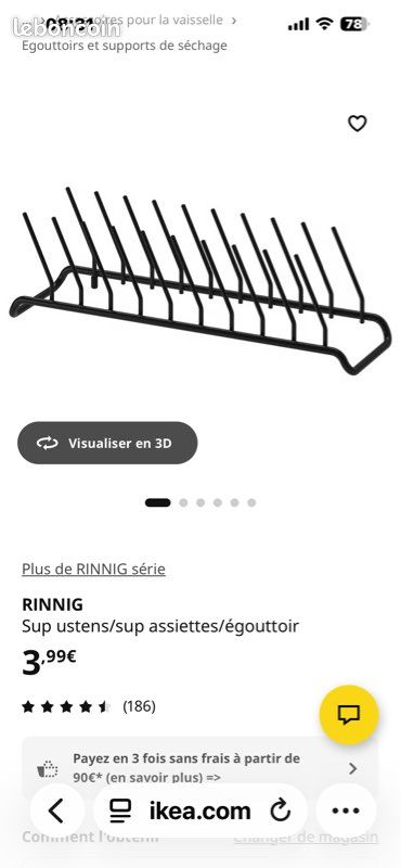 Lot de 6 range couverts/assiettes rinning IKEA (image 1)