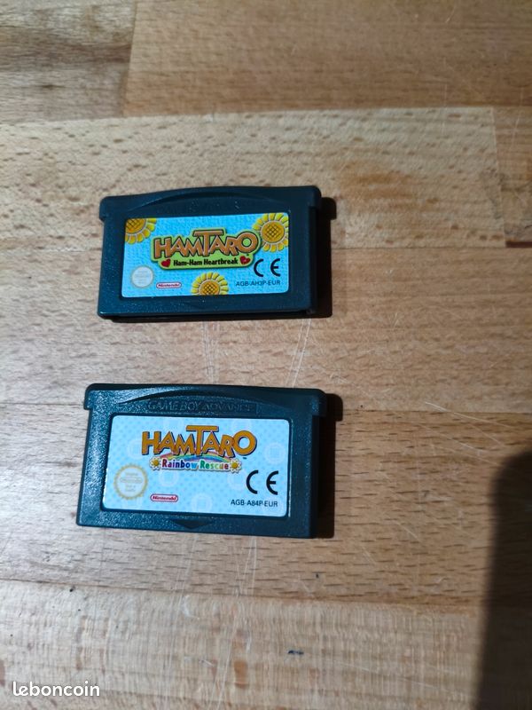 Lot Hamtaro Rainbow Rescue + Ham-Ham Heartbreak GBA Game Boy Advance EUR (image 1)