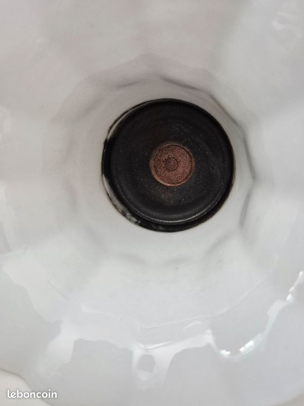 Étouffoir / Éteignoir à bougie ancien en porcelaine XIXe siècle (image 5)