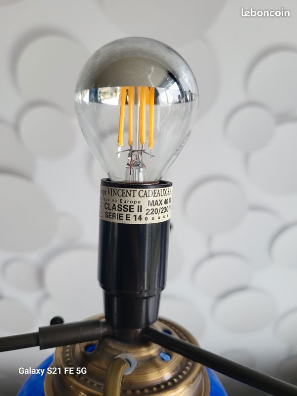 Lampe champignon en verre, sans fil
