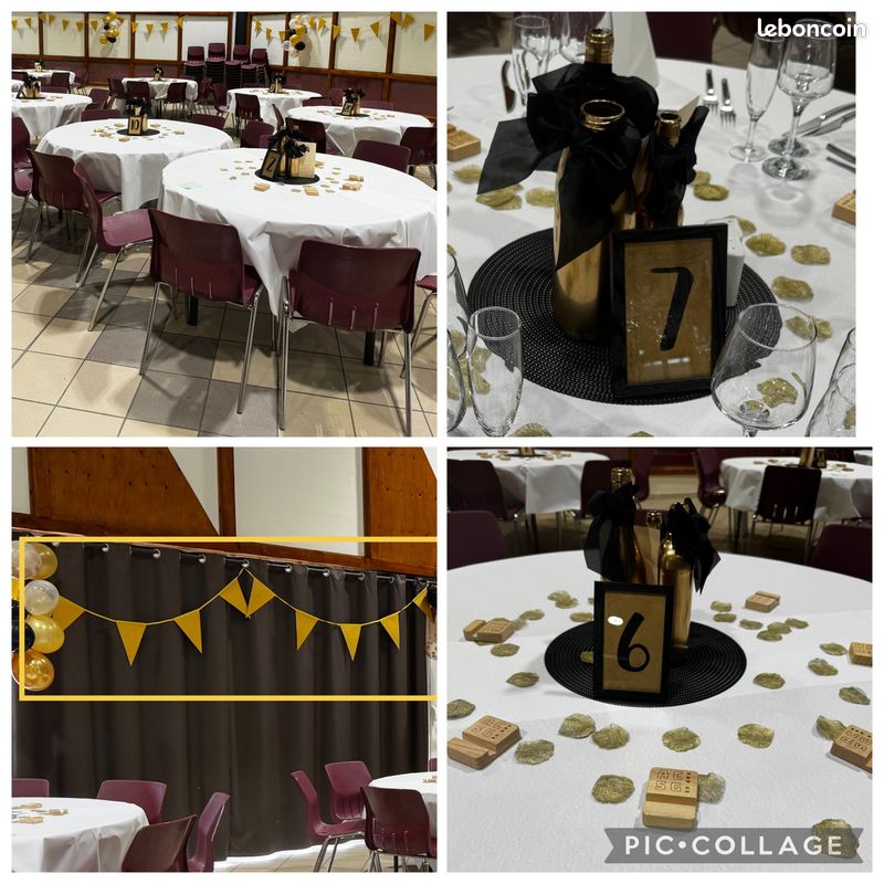 Lot 9 Décorations Table Nid D'Abeille Dorées 50e Anniversaire Mariage - Or Élégant Pour 50 Ans