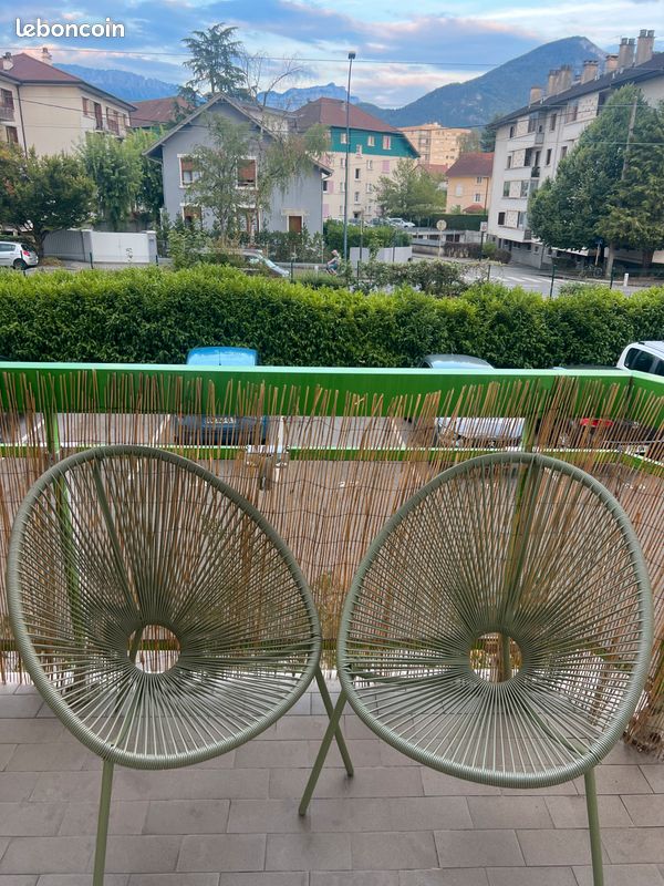 Lot fauteuils ronds jardin résine (image 3)