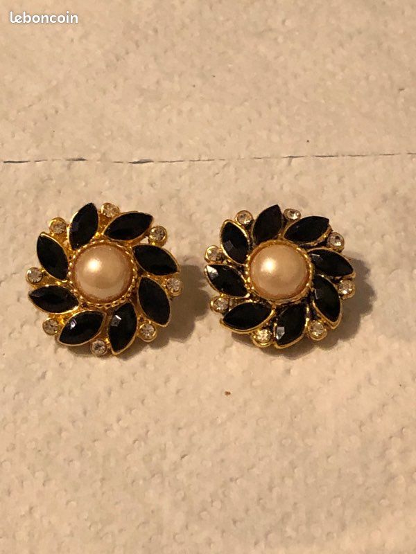 Boucles D'oreilles Clips Vintage - Longueur 4 Cm, En Très Bon état, Fantaisie