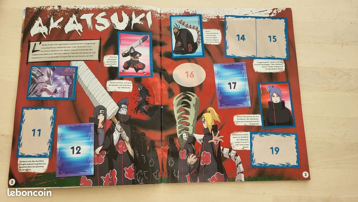 Gros lot Collector Naruto Shippuden - Album Panini bien rempli + 23 Cartes Rares (Introuvables) (image 8)