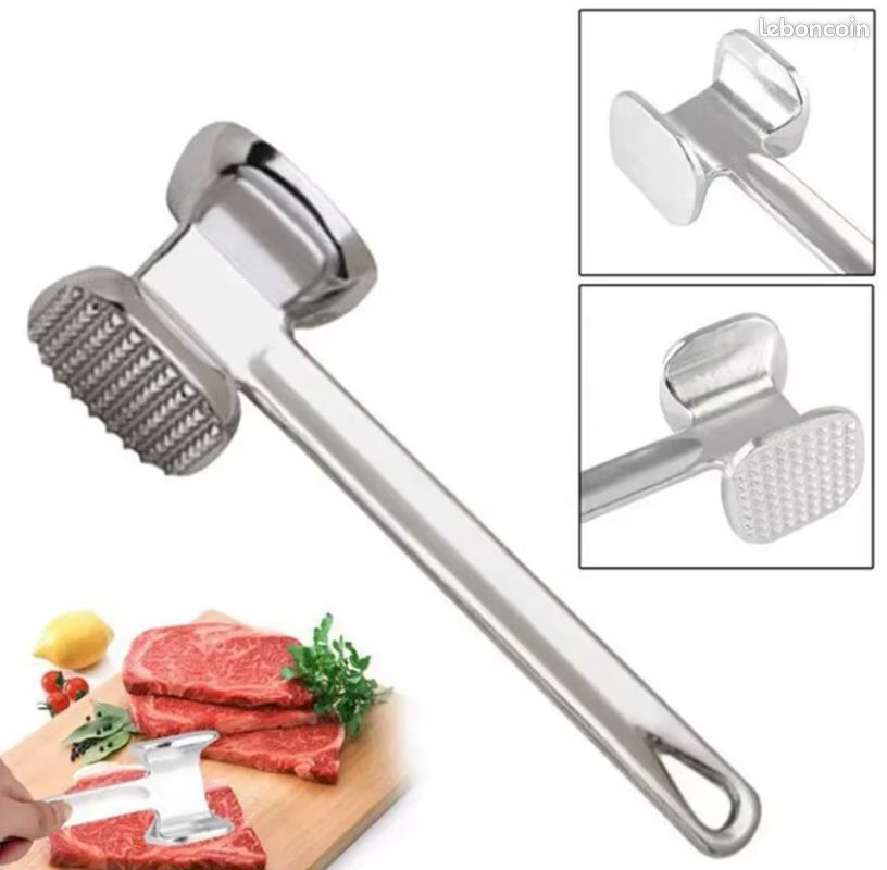 Attendrisseur de viande, marteau à steak en acier inoxydable, marteau à