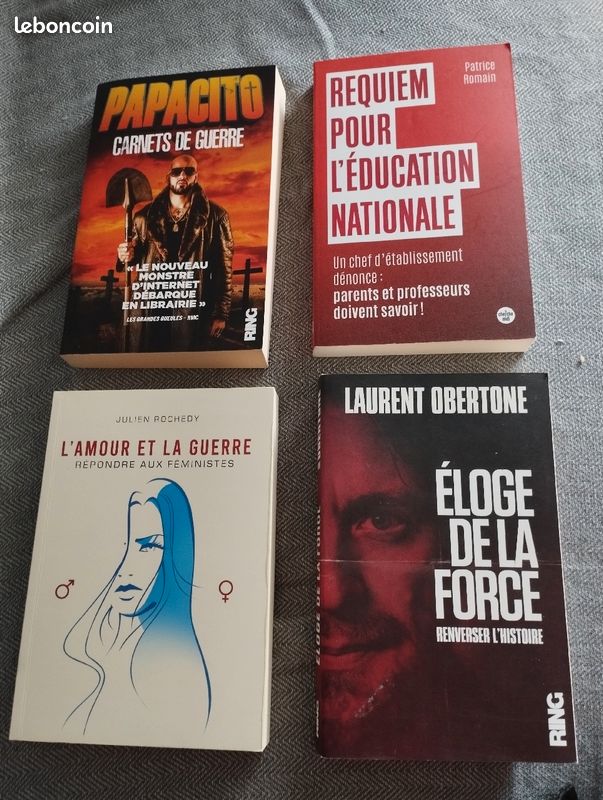 Rare Lot 4 livres Papacito Rochedy Obertone Romain (image 1)