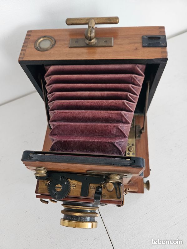 Obturateur D'appareil Photo Ancien Lhornton-Pickard En Acajou - Collection