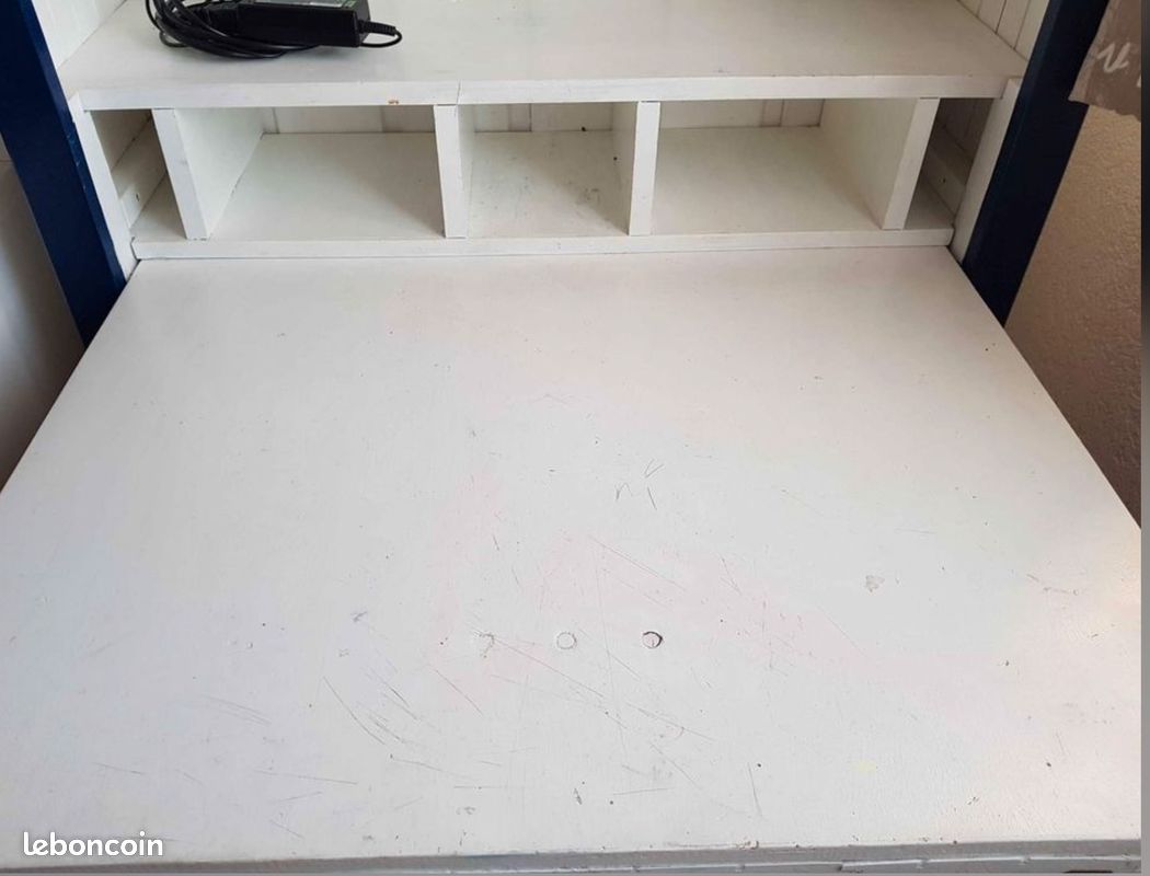 Bibliothèque-bureau bois massif (image 3)
