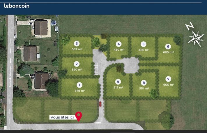 Terrain 479 m² Denguin