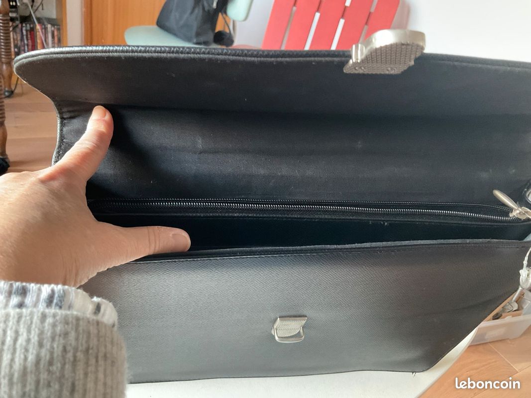 Malette cuir noir homme (image 2)