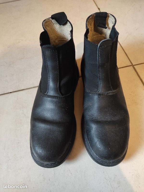 Boots équitation cuir taille 34 (image 1)