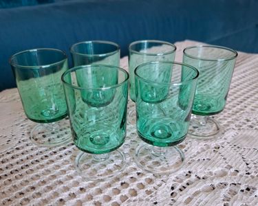 4 grandes flûtes à champagne octogonales Luminarc Octime vintage pied noir