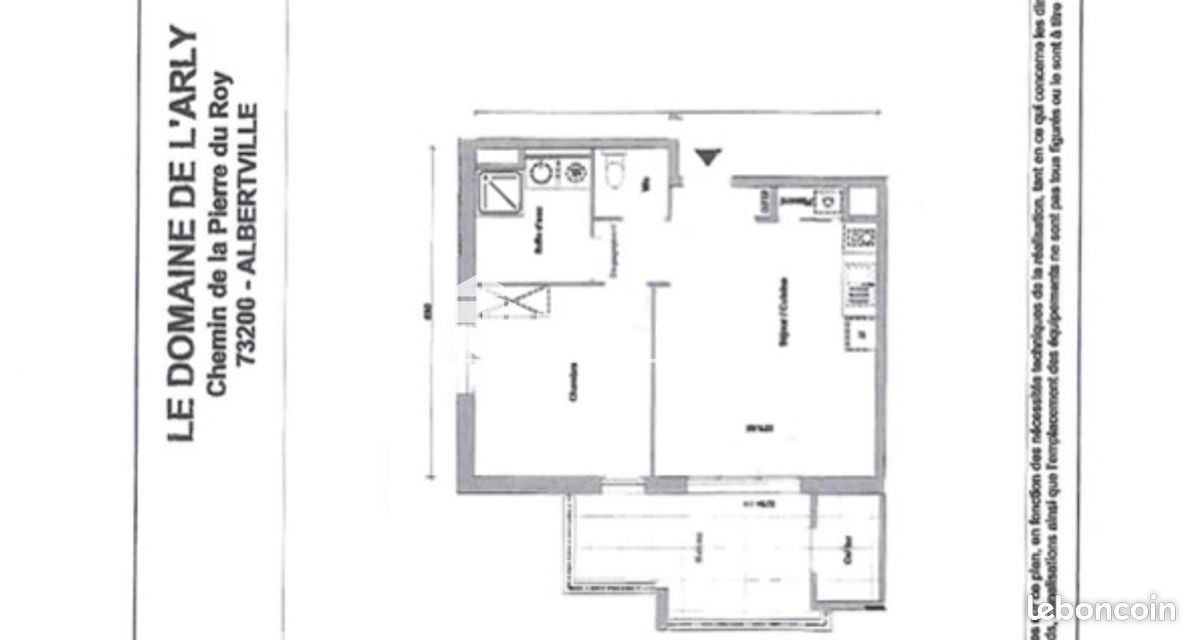 Appartement 2 pièces 44 m² · à Albertville · 44 m² · 650 €/mois