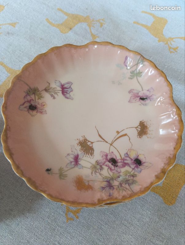 Service 6 tasses à thé Porcelaine de Limoges - Martial Redon Art Nouveau (image 4)