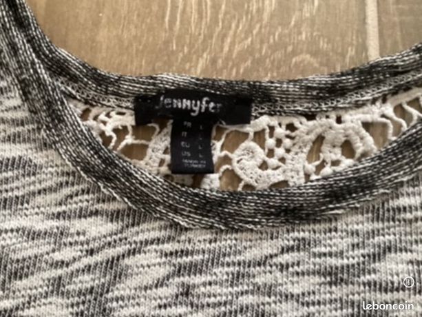 Pull Jennyfer Blanc Taille M (38/40) - Occasion En Très Bon état, Comme Neuf