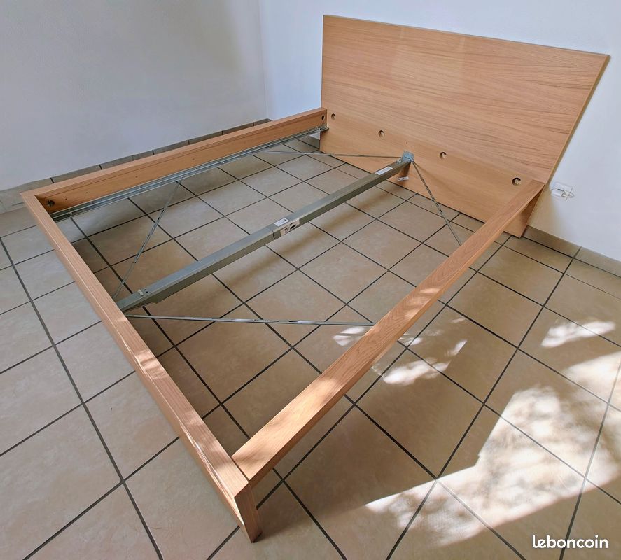 IKEA MALM, cadre de lit haut, chêne blanchi (image 3)