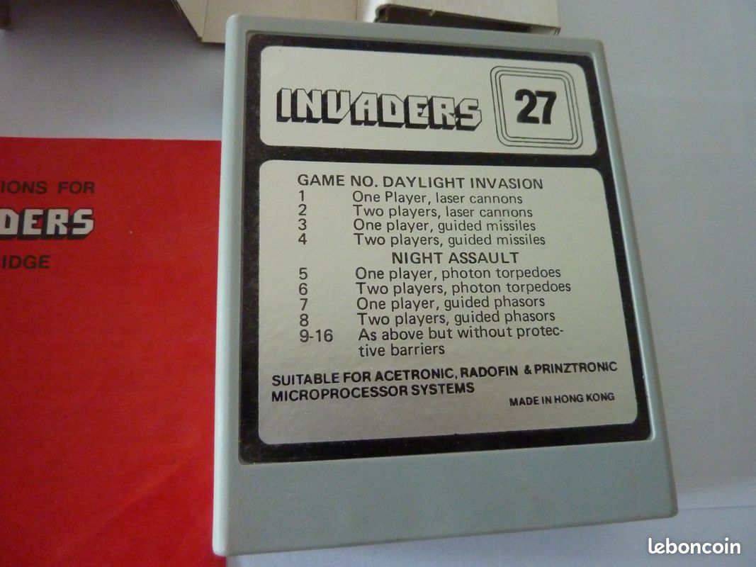 Jeu Vidéo Rétro INVADERS Pour Console Acetronic Radofin - Système Complet En Boîte, état Correct