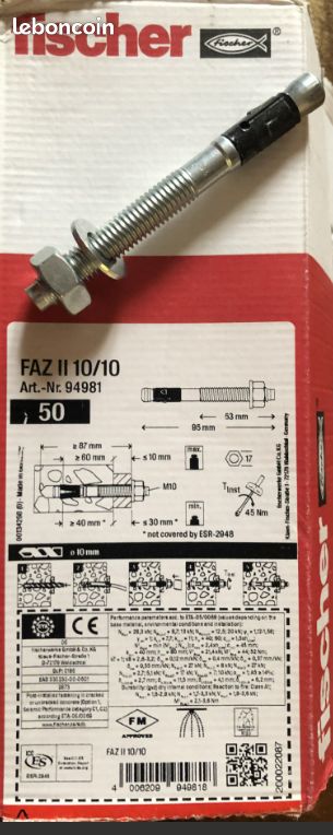 Goujons Fischer FAZ II 10/10 (image 1)