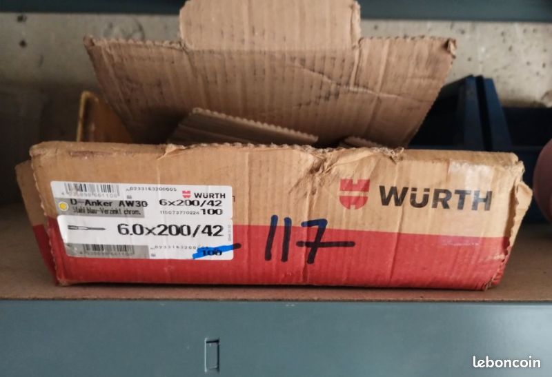 117 vis d'ancrage Wurth d-anker AW30 6.0x200/42 (image 1)
