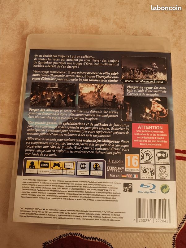 TWO WORLDS II 2 GOTY Velvet edition PS3 Edition Collector Jeu Sur Playstation 3 EUR 24,90 - FR