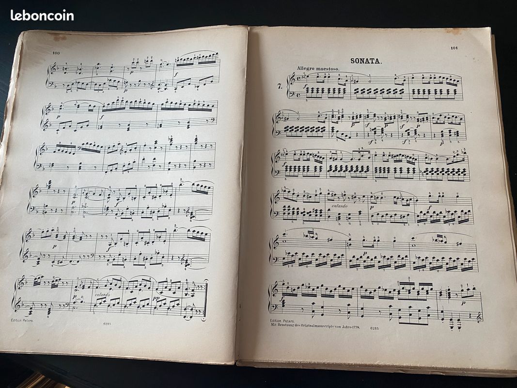 MOZART Sonates pour piano Livre ancien (image 7)