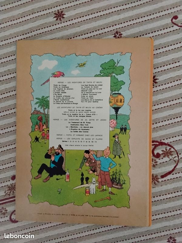 Bd tintin en amerique dos b 40 1973 tres bon etat (image 2)
