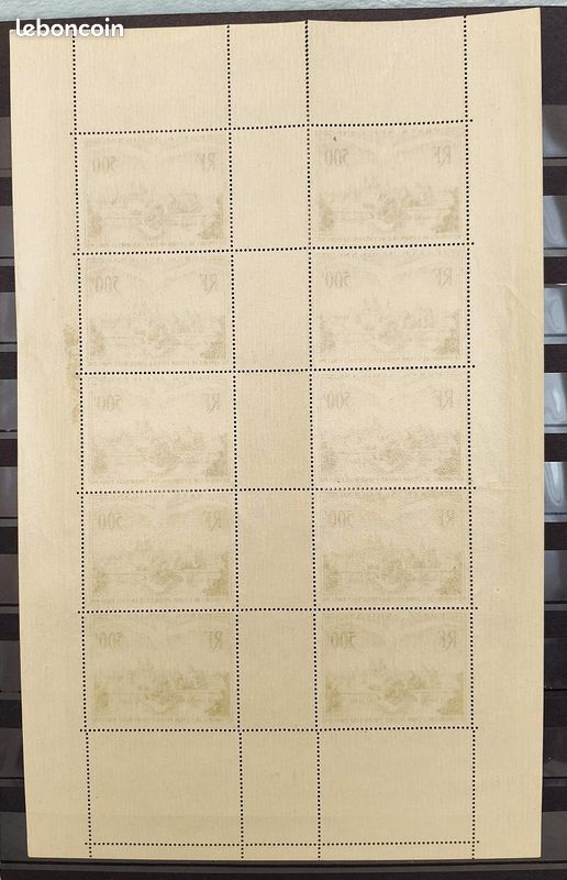 FRANCE - Poste aérienne 1947 n° 20 * neuf avec gomme U.P.U Paris en feuille de 10 - TB (voir 2 scan) (image 2)