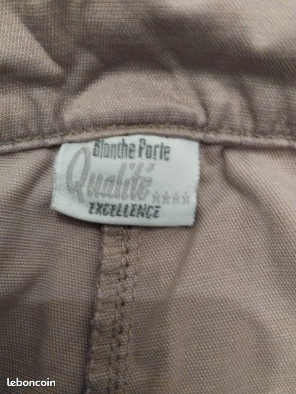 Pantalon Court (pantacourt) Blancheporte Taille 48 - Couleur Beige, Coupe Régulière - Neuf Sans étiquettes, Parfait état
