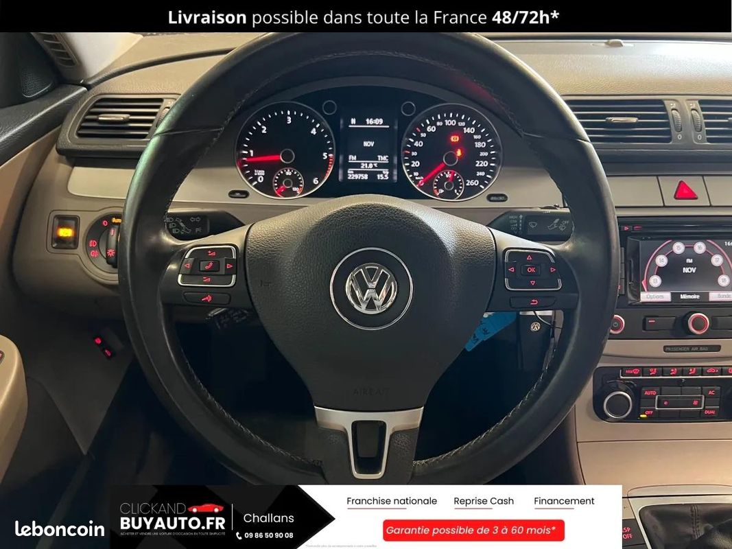 Volkswagen Passat 2.0 TDI 140 CV / SUIVI D'ENTRETIEN COMPLET / DITRIBUTION, VIDANGE FAITE / GARANTIE (image 14)