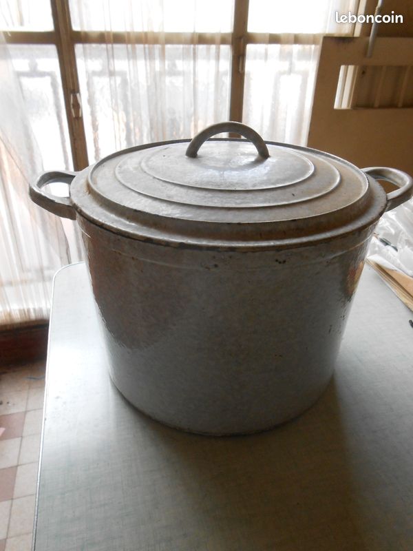 Ancienne Cocotte émaillée – Grande Taille – Compatible Gaz – Vintage