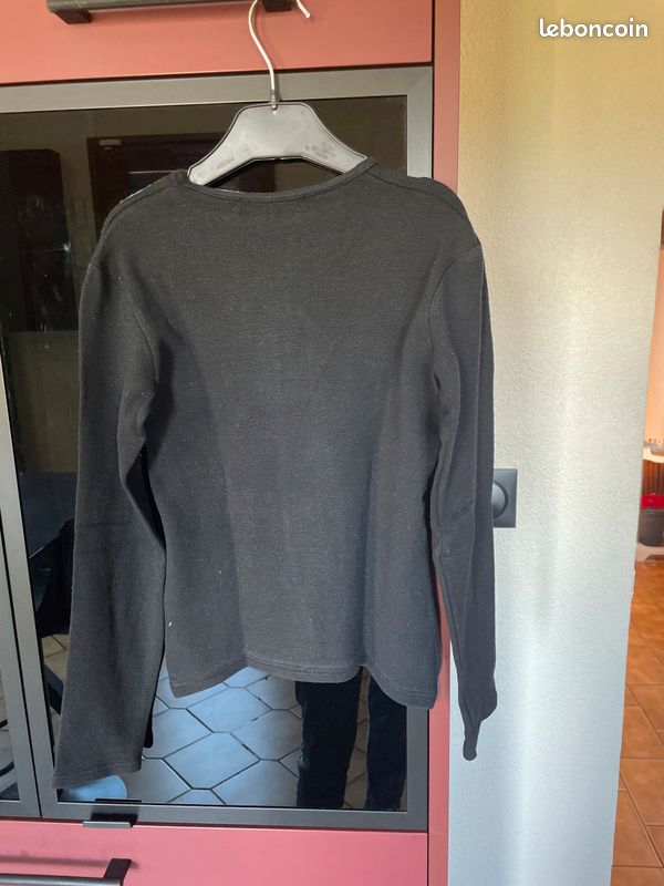 Sweat-shirt noir pour fille de 12/14 ans (image 2)