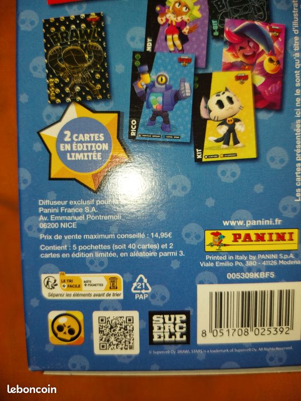 Sobre De Cartas Brawl Stars – 5 Sobres + 2 Cartas Edición Limitada – Colecciona A Tus Brawlers Favoritos