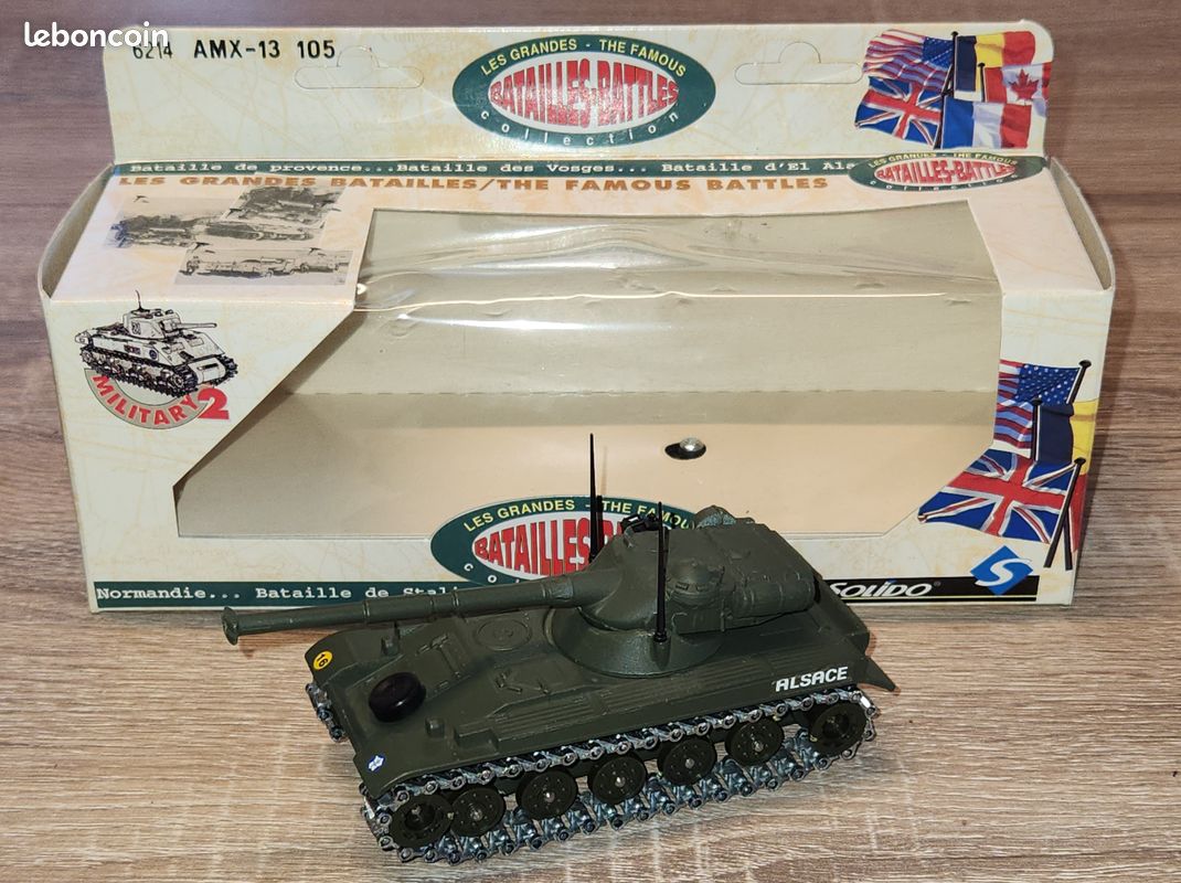 SOLIDO, paire de 2 missiles HOT en METAL BRUT pour char AMX 10 ou VAB militaire