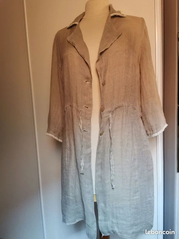 Veste légère en lin et coton femme de la marque SYM taille 38 (image 4)